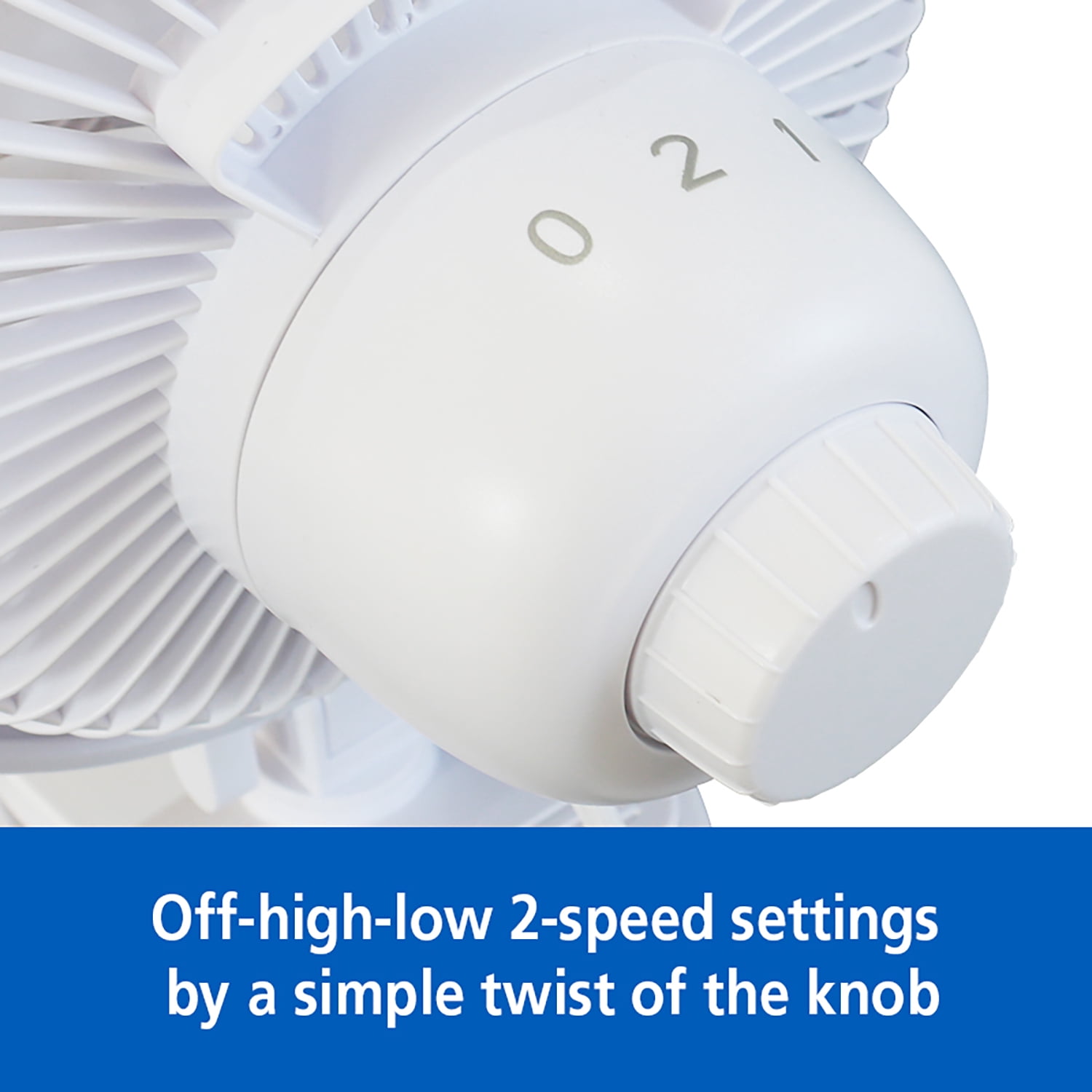 Mainstays 6" 2-speed Personal Desktop and Clip Fan, Adjustable Rotates 360°, White, Model#FN1868NW