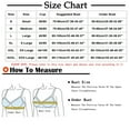 thumbnail image 3 of DeHolifer Bras for Women Plus Size Floral Print Front Buckle Wireless Strap Gathering Underwear Everyday Bras Purple M, 3 of 5