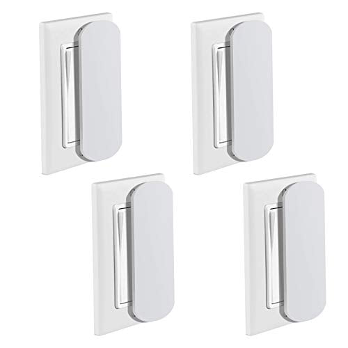 Magnetic Switch Covers Clear, 4 Pack ILIVABLE Light Switch and Outlet Cover for Flat Modern Switches 