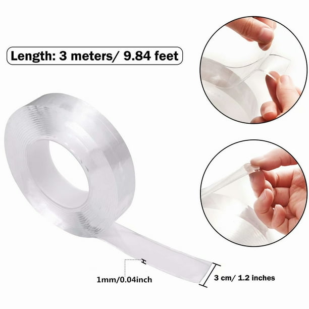 Traceless Washable Adhesive Tape 3m Reusable Transparent Double Sided Adhesive Grip Tape Removable Non Slip Strong Adhesive Tape For Room Wall Carpet Paste Items Walmart Com Traceless Washable Adhesive Tape 3m Reusable Transparent Double Sided Adhesive Grip Tape Removable Non Slip Strong Adhesive Tape For Room Wall Carpet Paste Items Walmart Com