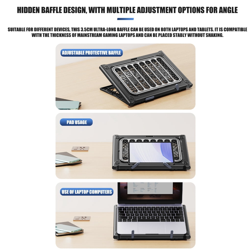 Ergonomic Laptop Stand with Cooling Function Adjustable Angle and Height for 13 to 17 Inch Notebooks Foldable Design