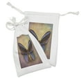 thumbnail image 2 of Butterfly Fabric Pouch Set of 2, Monarch Butterfly Vintage British Grunge Victorian Photography Art Theme Print, Drawstring Bag for Toiletries Masks and Favors, 9" x 6", Multicolor, by Ambesonne, 2 of 2