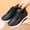 Black, variant on Sneakers for Women Orthopedic Winter Fashion Plush Leather Cover Casual Sneakers Warm Lined Waterproof Fashion Snow Block Heel Shoes