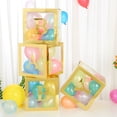 thumbnail image 2 of Caja transparente con globos dorados, caja sorpresa de cumpleaños, diseño para fiesta de confesión y propuesta, caja roja con letras de amor para bebé, 2 of 5