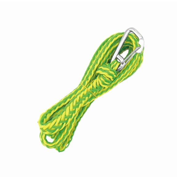 ISURE Marine Grade Yellow-green Nylon Mooring Dock Rope with Buttons 12ft for Ships Yachts Hardware Accessories