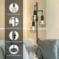 thumbnail image 3 of EDISHINE 65IN Farmhouse Industrial Black Floor Lamps for Living Room, Dimmable, Metal Standing Tree Lamp for Bedroom, Office, Home Decor, Lighting, 3 LED Bulb Included, 3 of 10