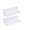 thumbnail image 4 of deevoka Acrylic Floating Shelves Adhesive Decoration for Bathroom Office Living Room White, 4 of 9