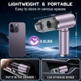 thumbnail image 6 of Pentantan Cordless Handheld Vacuum Cleaner, 12000PA Powerful Sutions Car Vacuum, 2 Adjustable Speeds Lightweight Mini Vacuum for Car, Keyboard, Purple, 6 of 7