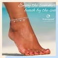 thumbnail image 6 of Bavsenic 925 Sterling Silver Anklet Bracelets for Women Waterproof, CZ & Heart Charm Dainty Layer, 6 of 6