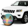 thumbnail image 2 of KAKALAD Beach Tropical Palm Tree Summer 05 Spare Tire Cover Universal Car Vehicle Tools For Rv SUV Truck Camper Travel Trailer Accessories Buckle 17” Inch, 2 of 6