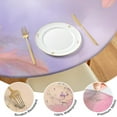 thumbnail image 4 of Delicate Floral Watercolor Pattern Round Fitted Tablecloth with Elastic Edge,Dining Table Cover Waterproof,Outdoor Round Tablecloth for Camping,Dining,Indoor and Outdoor, 4 of 7