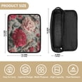 thumbnail image 4 of Hair Tool Organizer Bag with Heat Resistant Mat Removable Travel Storage Case for Hot Air Brushes Curling Irons Pink and Red Peonies, 4 of 8
