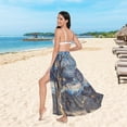 thumbnail image 6 of FORMRS Womens Beach Sarong Semi-Sheer Bikini Wrap Skirt Swimsuit Cover-ups, Swirling Starry Sky, 6 of 7