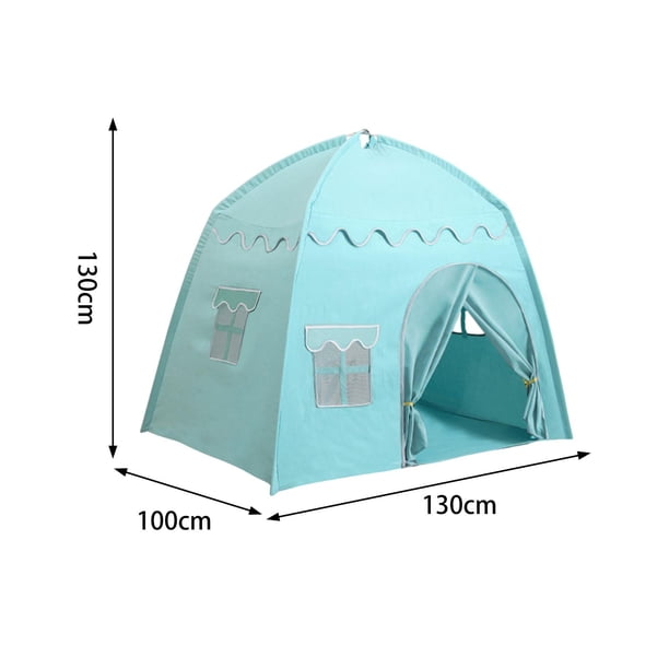 Besrey – Tente Enfant 2-en-1 – Intérieure/extérieure – 130x89x130 Cm – Tapis Rembourré, Lumières, Drapeaux – Cabane Princesse – Dès 3 Ans