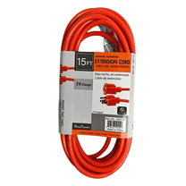 UNIWARE 3 Prong Extension Cord, Indoor and Outdoor Electric Extension Cable, Orange, 15’