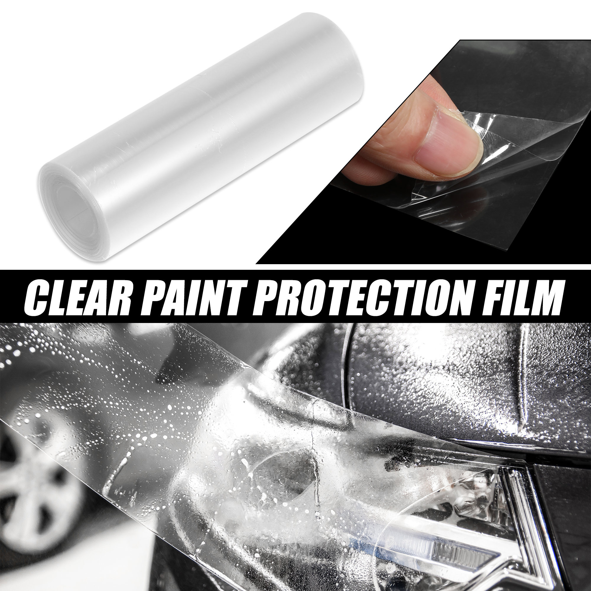Clear Vinyl Car Paint Protection Film Cover Decal Scratch Resistant Self  Adhesive Sticker Universal 4x118 
