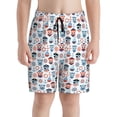 thumbnail image 2 of Cauagu Nautical And Pirate Owls Print Swim Trunks for Men,Youth Boys Swim Shorts Compression Liner Beach Shorts Boys' Swimming Shorts 7-20 Years Bathing Suit-Small, 2 of 7