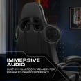 thumbnail image 5 of X Rocker Honeycomb Faux Leather PC Gaming Chair, Black, 5 of 11
