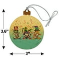 thumbnail image 6 of Party Frogs Mardi Gras See No Evil Hear Speak Wood Christmas Tree Holiday Ornament, 6 of 7