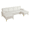 off-white, variant on Sectional Sofa with Double Chaise, L-Shaped Couch for Living RoomApartment, Deep Grey Fabric Sofa with Foam Cushions, Gold Metal Legs,Wood Frame for Small Spaces