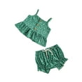 thumbnail image 4 of ITFABS Baby Girls 2 Piece Clothes Set, Wave Point Print Suspender Top and Short, 4 of 9
