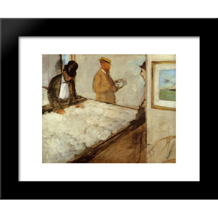 Millinery Shop Edgar Degas - FrameToWall - Cotton Merchants in New Orleans 20x24 Framed Art Print by Edgar Degas