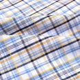 thumbnail image 2 of Bienzoe Boy's Cotton Plaid Button Down Short Sleeve Shirt Yellow/Blue 5/6, 2 of 9