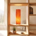 thumbnail image 4 of Eangee Cocoa Leaves Red Cylinder Table Lamp, 4 of 5