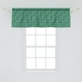 thumbnail image 2 of Ambesonne Plaid Window Valance, Traditional Rectangles and Squares Geometric Arrangement Optical Illusion, Curtain Valance for Kitchen Bedroom Decor with Rod Pocket, 54" X 18", Black Cream and Green, 2 of 3