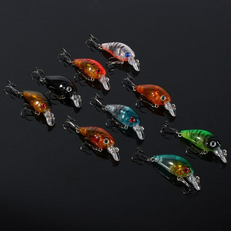 Fish Lures 9pcs/lot Plastic Fishing Lures Bass CrankBait Crank Bait Tackle  4.5cm/4g Fishing Tools Fish Bite Accessories : : Sports &  Outdoors