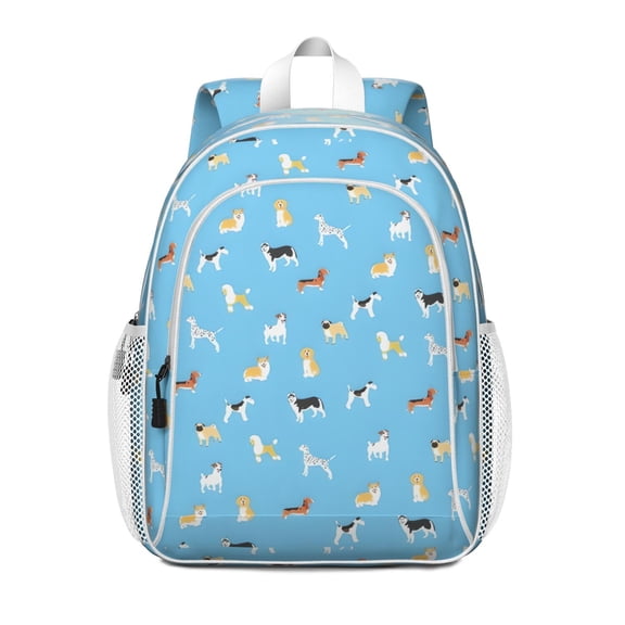 Kirky Hasky Dalmatian Backpack for School,Cute School Bag,Schoolbag with Adjustable Shoulder Straps & Padded Back,15"x11.42"x5.5"