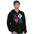 thumbnail image 5 of Domical Republic Flag DR Pride Love Zip Up Hoodie Men's Women's Brisco Brands S, 5 of 5