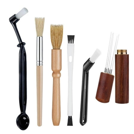

Laideyi Coffee Machine Cleaning Brush Set | Professional Coffee Grinder Cleaning Brush | 6 Pieces Cleaning Tools for Bean Grain Barista Pasta Makers