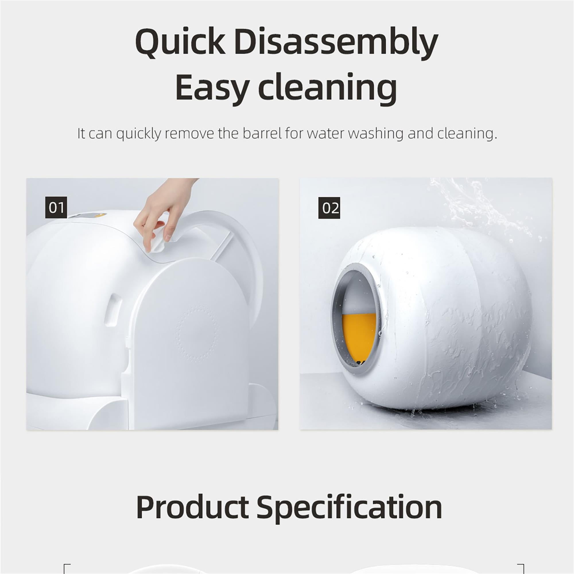 Kadyn 65L Large Capacity Smart Self-Cleaning Cat Litter Box, APP Control/Ionic Deodorizer for Multiple Cats Automatic Cat Litter Cleaning Robot, White