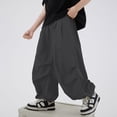 thumbnail image 3 of Kiijoy Boys Wide Leg Pants Casual Lightweight Elastic Waist Baggy Trousers, Sizes 10-11, 3 of 4