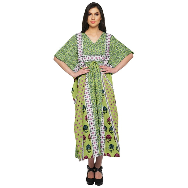 Moomaya Caftan pour Femmes Grande Taille Tenue d'Été Sortie de Plage Kimono Robe Caftan