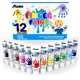 thumbnail image 1 of Pintura para dedos ABEIER, lavable para niños pequeños, 12 colores, 36 ml, 1 of 7