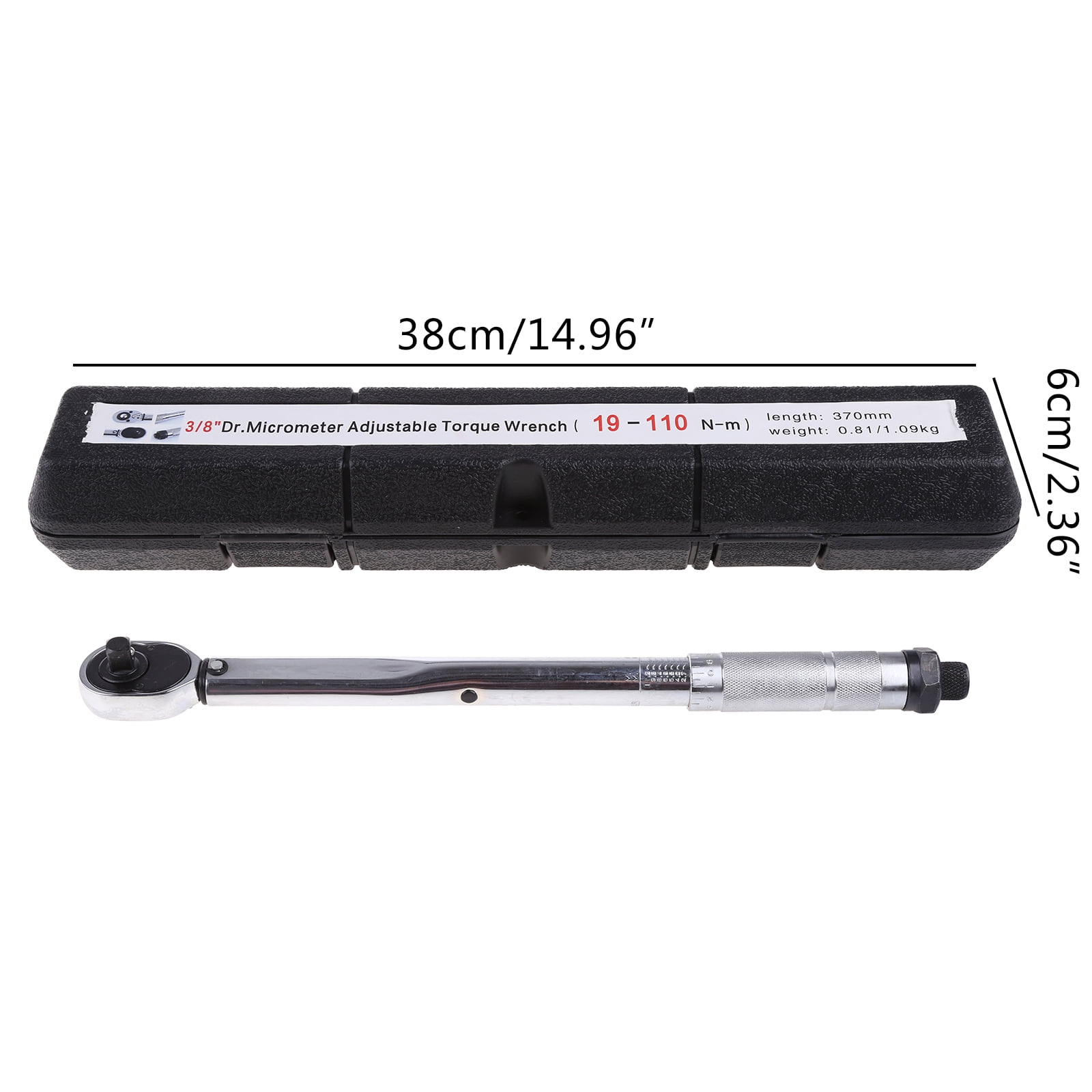 ROCKROK 3/8 Torque Wrench Drive 19-110nm Two-way Accurate Bicycle Repair Spanner Tool