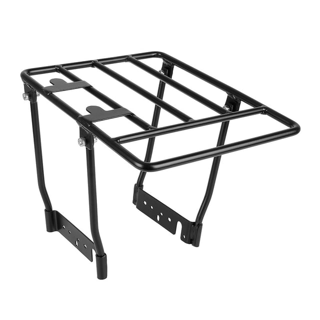 LEFU for Electric Scooter Rear Storage Shelf for Ninebot MaxG30 Foldable Cargo Rack Heavy Duty Steel Anti-Scratch Coating Easy Install High Load Capacity Black 245x190mm