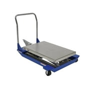 Vestil Manufacturing CART-40-10-M-PSS 48 x 40 in. 1000 lbs Two-Speed Foot Pump Powered Scissor Cart - Partially Stainless Steel