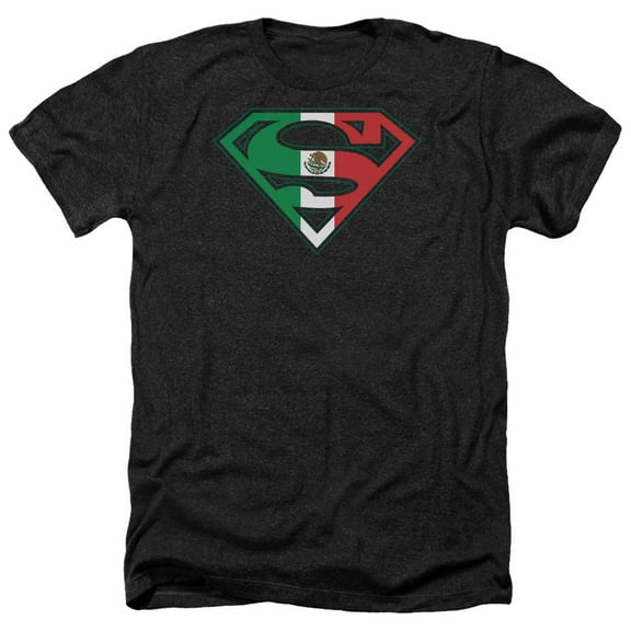 Superman - Mexican Flag Shield - Heather Short Sleeve Shirt - Large