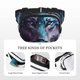 thumbnail image 5 of Easygdp Purple Sky Wolf Fanny Packs para Mujeres y Hombres, Bolsa de Cinturón, Bolsos de Cruz para Trabajo/Correr/Senderismo, 5 of 9