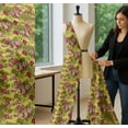 thumbnail image 5 of Soimoi Yellow Cotton Poplin Fabric Leaves & Grandiflora Roses Floral Decor Fabric Printed Yard 42 Inch Wide, 5 of 7