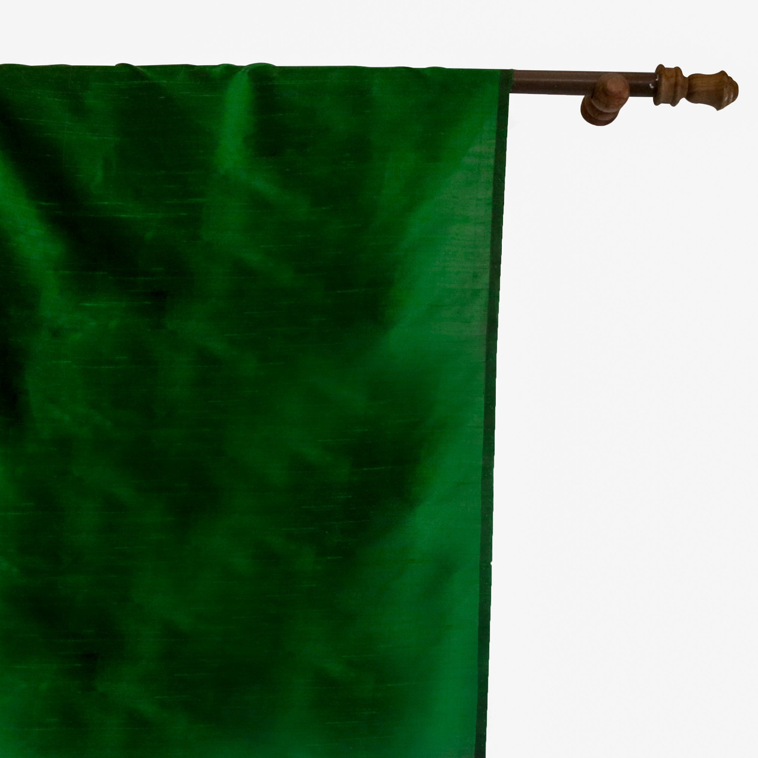 Fabric Mart Direct Forest Green Silk Dupioni Fabric By The Yard, 41 inches or 104 cm width, 15 Continuous Yards Green Silk Fabric, Slubbed Silk Dupioni, Bridal Dress Wholesale Silk Dupioni Fabric