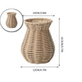 thumbnail image 1 of Rattan Vase for Decor Woven Vase Flower Arrangement Country Rustic Style Rattan Flower Basket for Tabletop Centerpiece Home Decor, 1 of 5