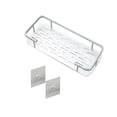 thumbnail image 3 of Estante organizador de baño, soporte de almacenamiento de pared, autoadhesivo, resistente a la corrosión Plata de una sola capa, 3 of 9