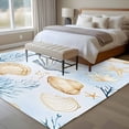thumbnail image 4 of 5'x8' Area Rugs, Coastal Indoor Outdoor Area Rug for Living Room Bedroom, Summer Nautical Beach Shell Starfish Coral Washable Bathroom Rugs Kitchen Floor Carpet Mats Home Decor Aesthetic, 4 of 8