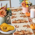 thumbnail image 4 of Fall Pumpkin Table Runner, Autumn Thanksgiving Kitchen Dining Table Decoration for Home Party Decor 13x48 Inches, 4 of 9