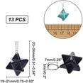 thumbnail image 4 of 13Pcs Star Shape Mixed Stone Pendants Charm Gemstone Dangle Charms Hole: 5x7mm, 4 of 9