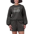 thumbnail image 6 of Women's WEAR by Erin Andrews Black Vegas Golden Knights Washed Fleece Sweatshirt & Shorts Lounge Set, 6 of 6
